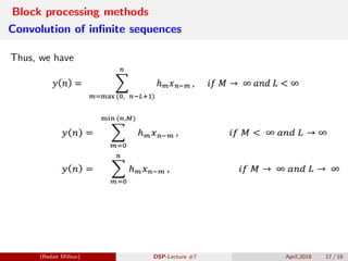 Digital Signal Processing[ECEG-3171]-Ch1_L07 | PDF