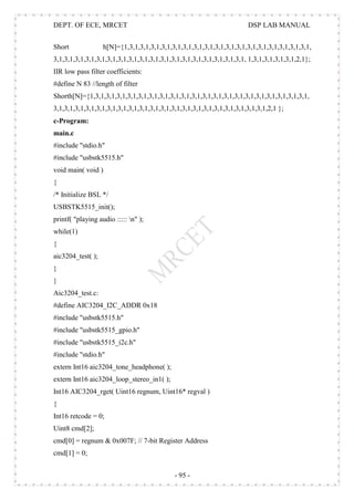 Dsp lab manual | PDF