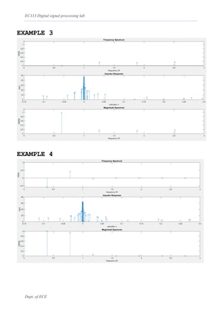 EC333 Digital signal processing lab
Dept. of ECE
EXAMPLE 3
EXAMPLE 4
 