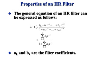 Iir Math Dsp lecture vol 5 design of iir | PPTX