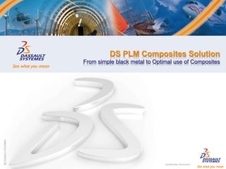 Confidential Information
DS PLM Composites Solution
From simple black metal to Optimal use of Composites
 