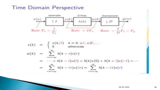 DSP Module -5 Multirate Signal Processing and its applications | PDF