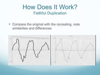 How Does It Work?
Faithful Duplication
 Compare the original with the recreating, note
similarities and differences
 