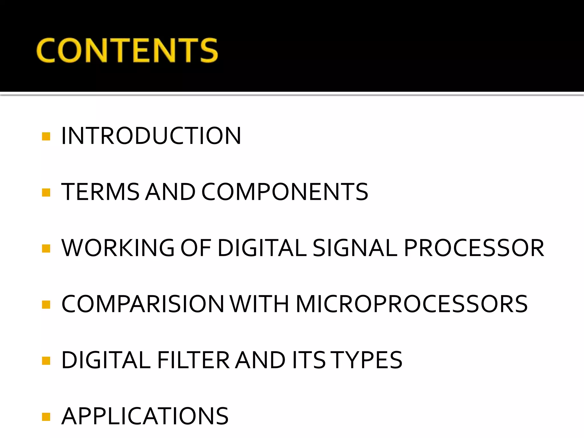 presentation on digital signal processing | PPTX