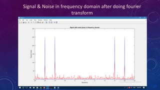 Signal & Noise in frequency domain after doing fourier
transform
 