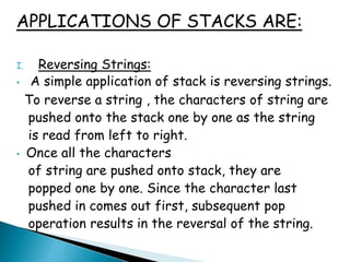 STACKS IN DATASTRUCTURE | PPTX