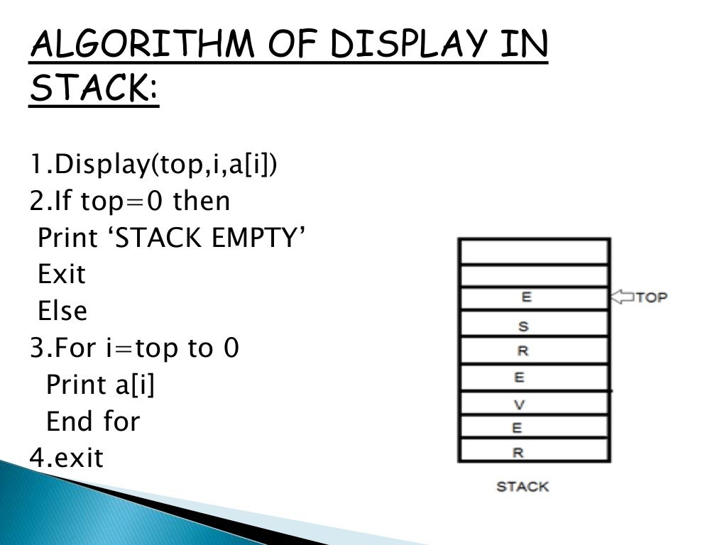 STACKS IN DATASTRUCTURE