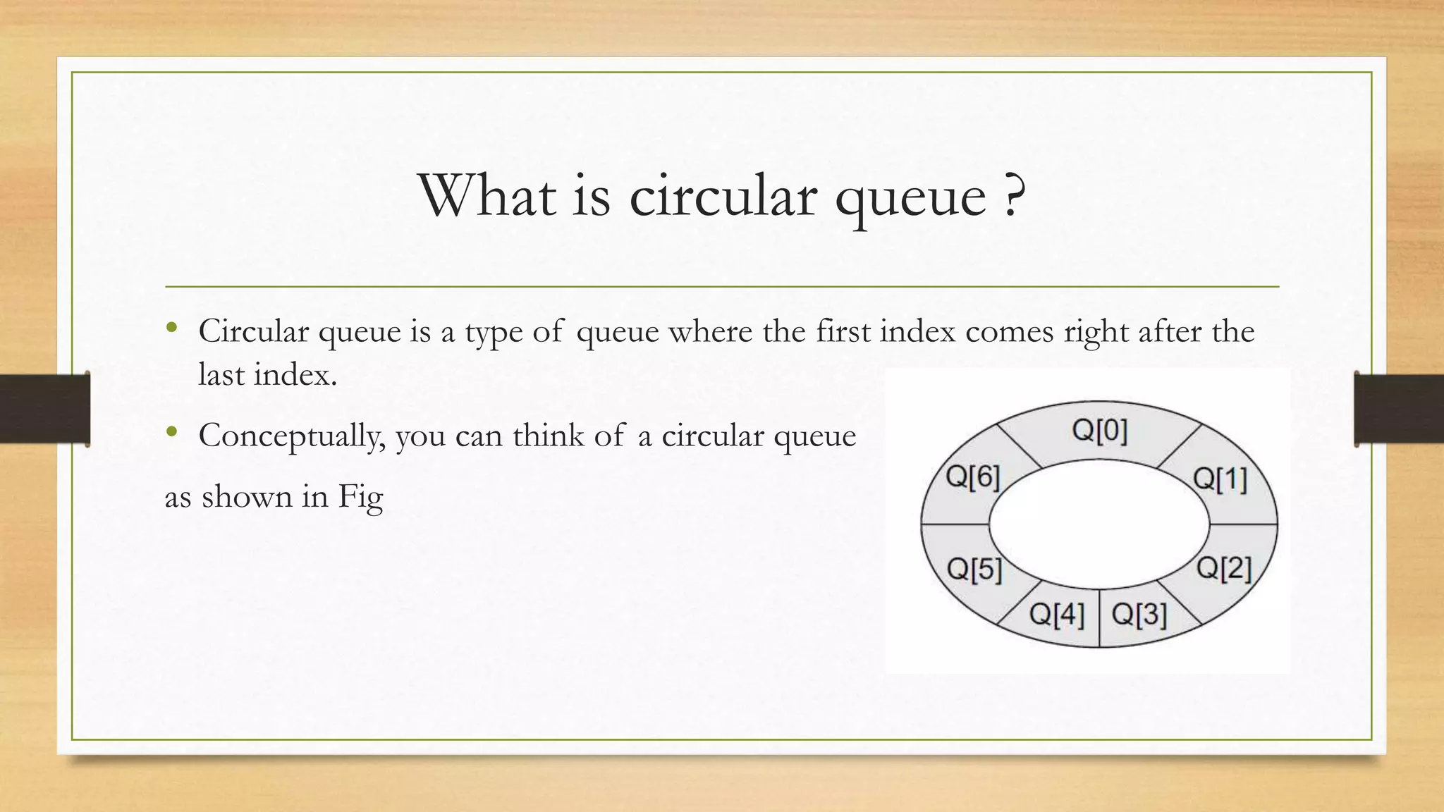 Circular Queue data structure | PPTX | Technology & Computing