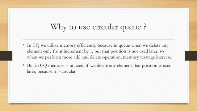 Circular Queue data structure | PPTX | Technology & Computing