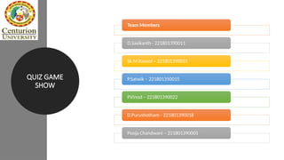 Interactive Quiz Game Show Using C Programming and Data Structures | PPTX