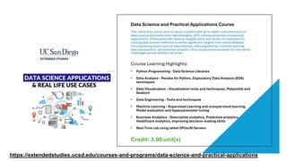 Data Science and Practical Application Course | PPT