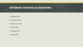 Data structure presentation sorting | PPT