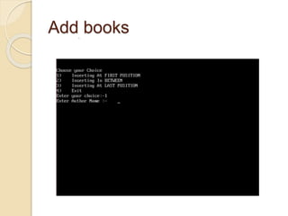 Add books
 