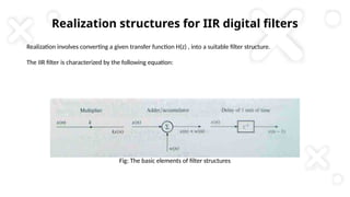 Iir Realization Filter Presentation for Digital Signal Processing | PPTX