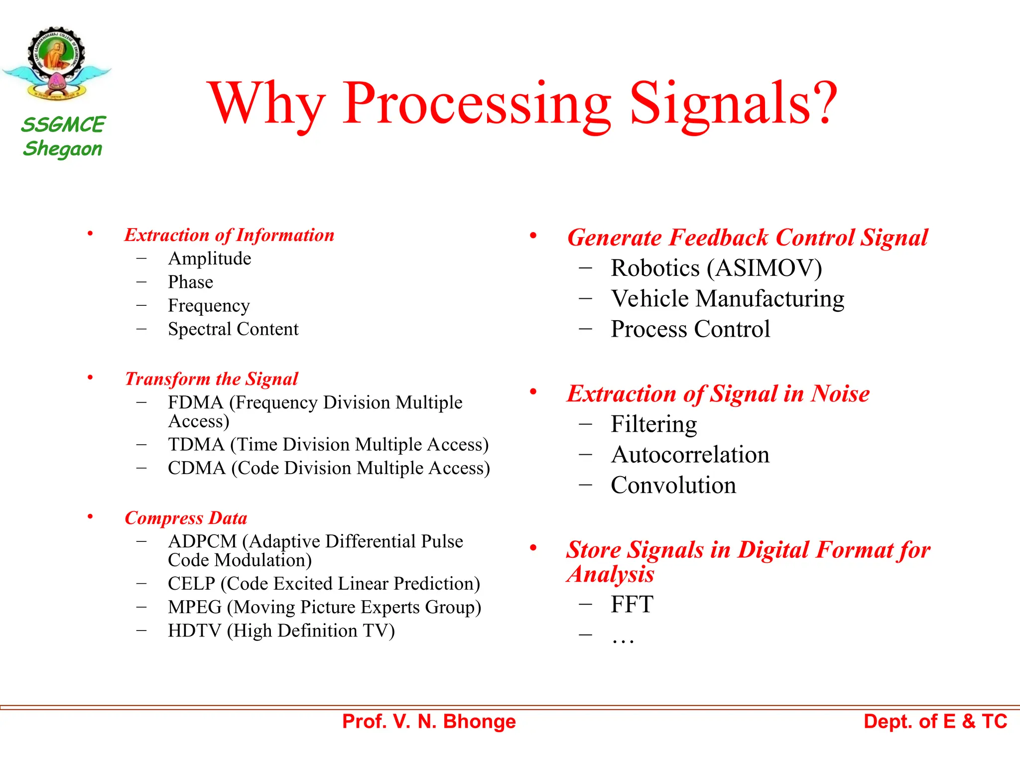 Digital signal processing concepts and real time applications | PPT