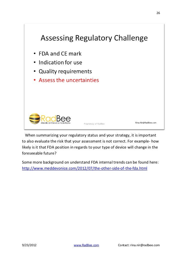 Regulatory strategy for medical device startups