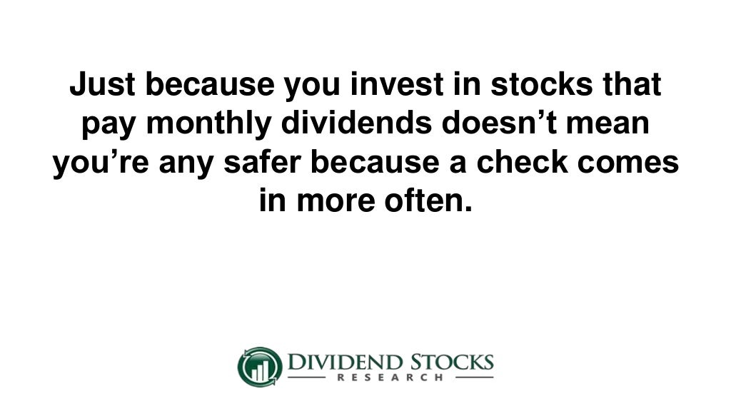Stocks That Pay Monthly Dividends