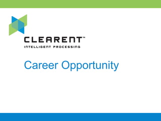 Career Opportunity
 