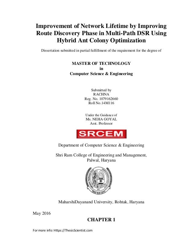 Ant colony optimization phd thesis