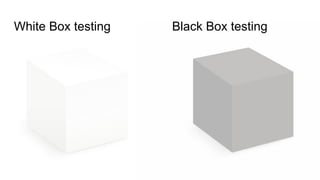 White Box testing Black Box testing
 