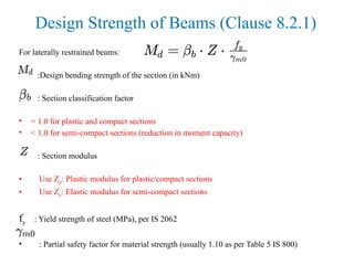 Ze Modulus Design of steel structures- Flexure members and foundations | PPTX