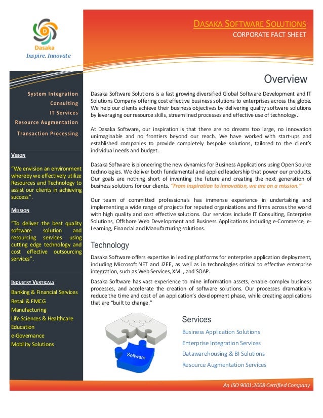 dasaka software corporate profile
