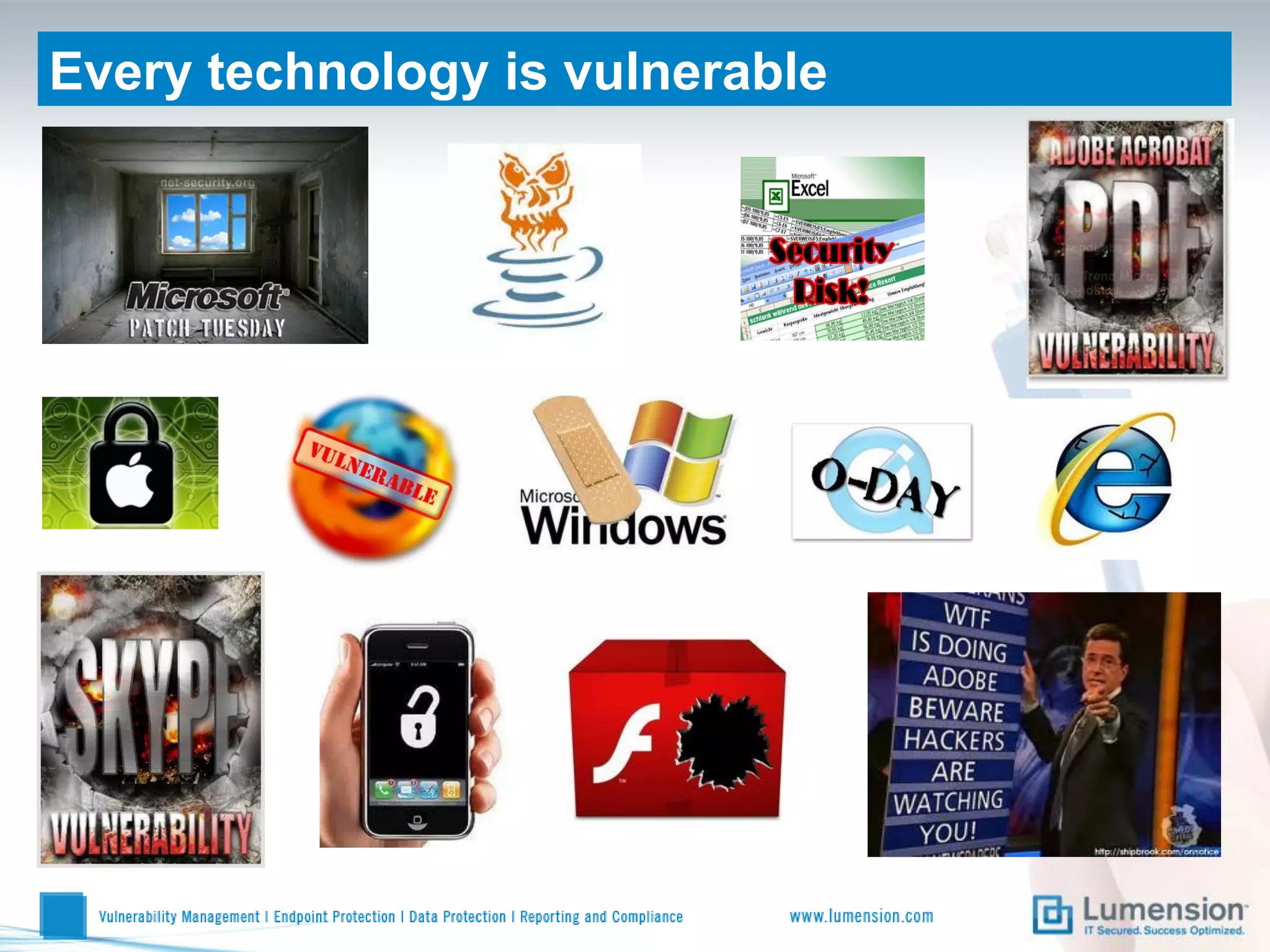 Every technology is vulnerable
 
