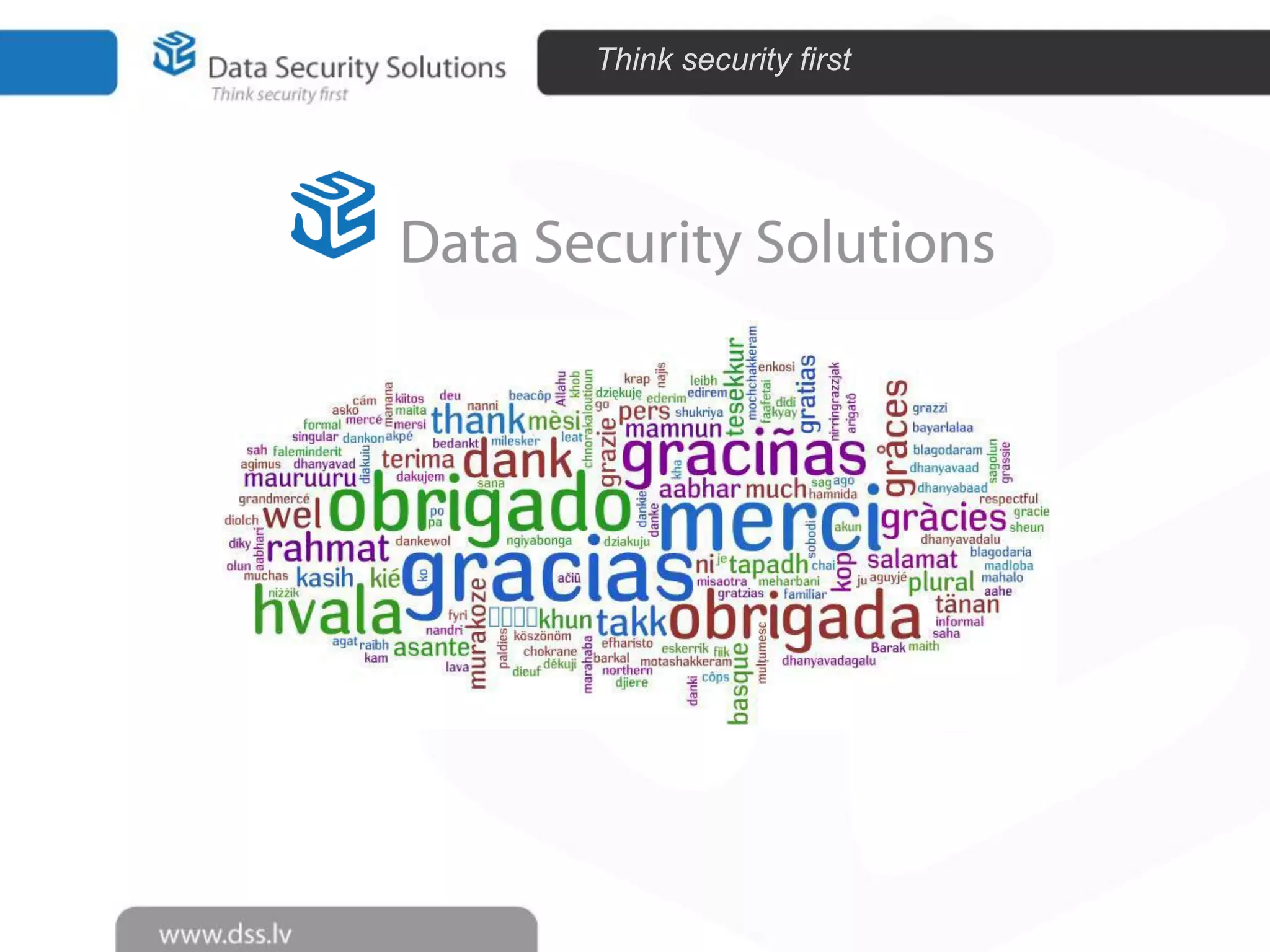 Think security first

 