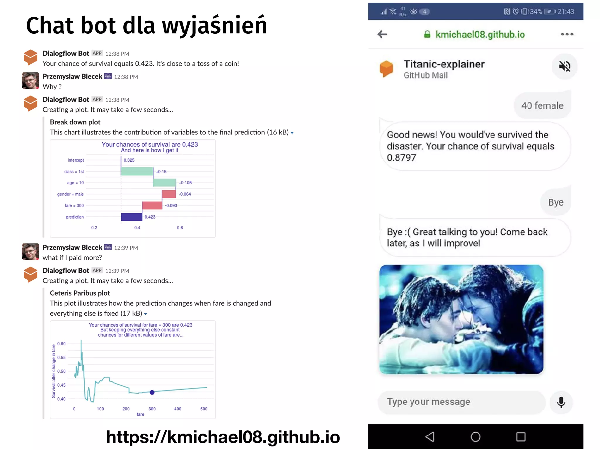Chat bot dla wyjaśnień
https://kmichael08.github.io
 