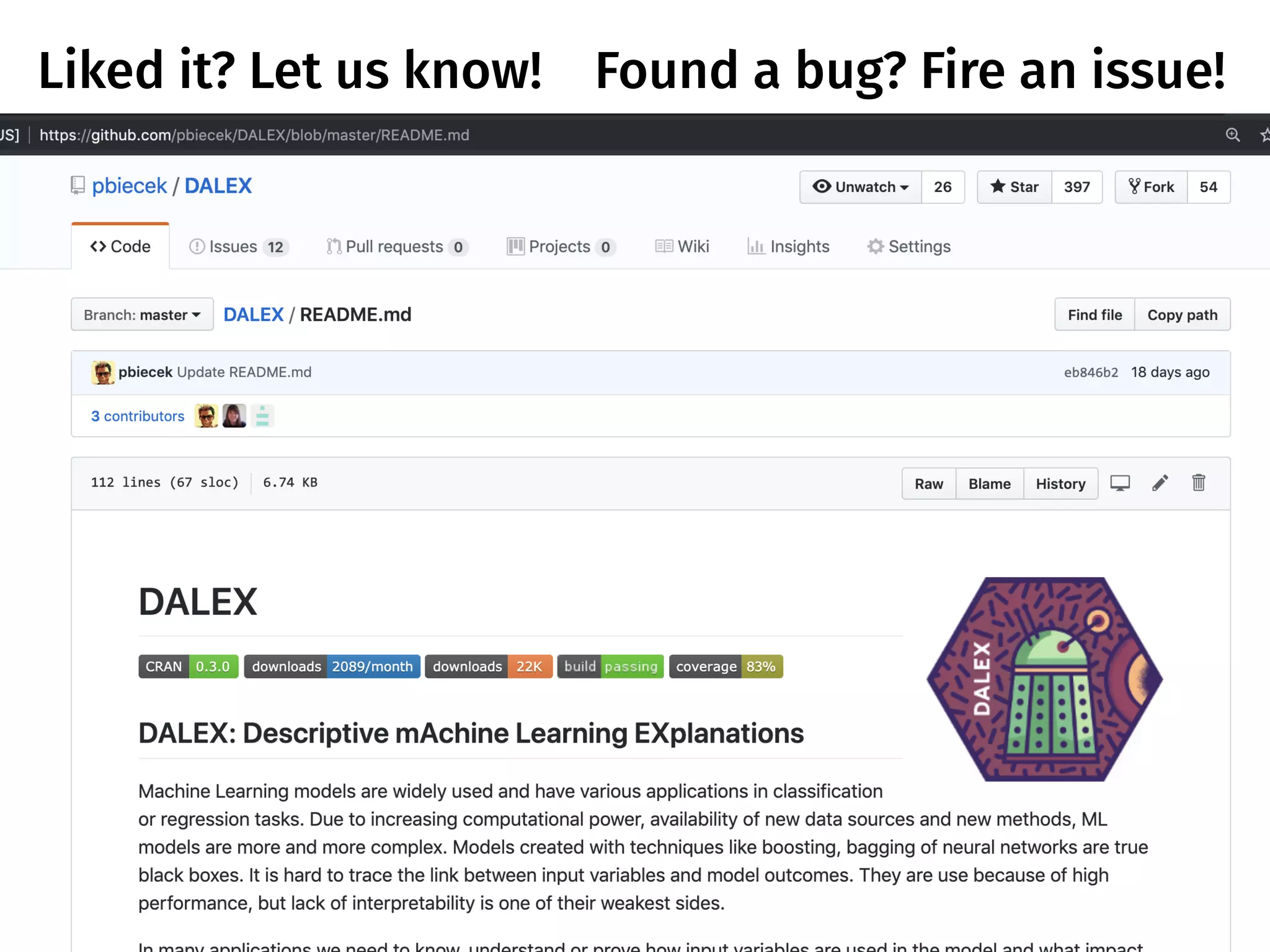 Liked it? Let us know! Found a bug? Fire an issue!
 
