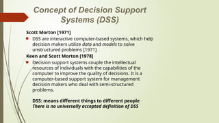 DSS and ESS.ppt for Students of M.Com in the subject MIS | PPTX