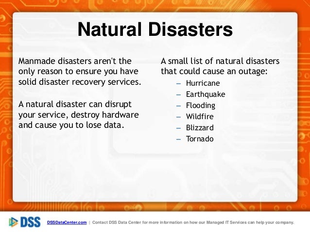 List Of Natural Disasters Threats To Data Center List Of Natural Disasters Threats To Data Center
