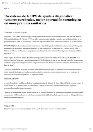 Dss diagnóstico tumores   upv