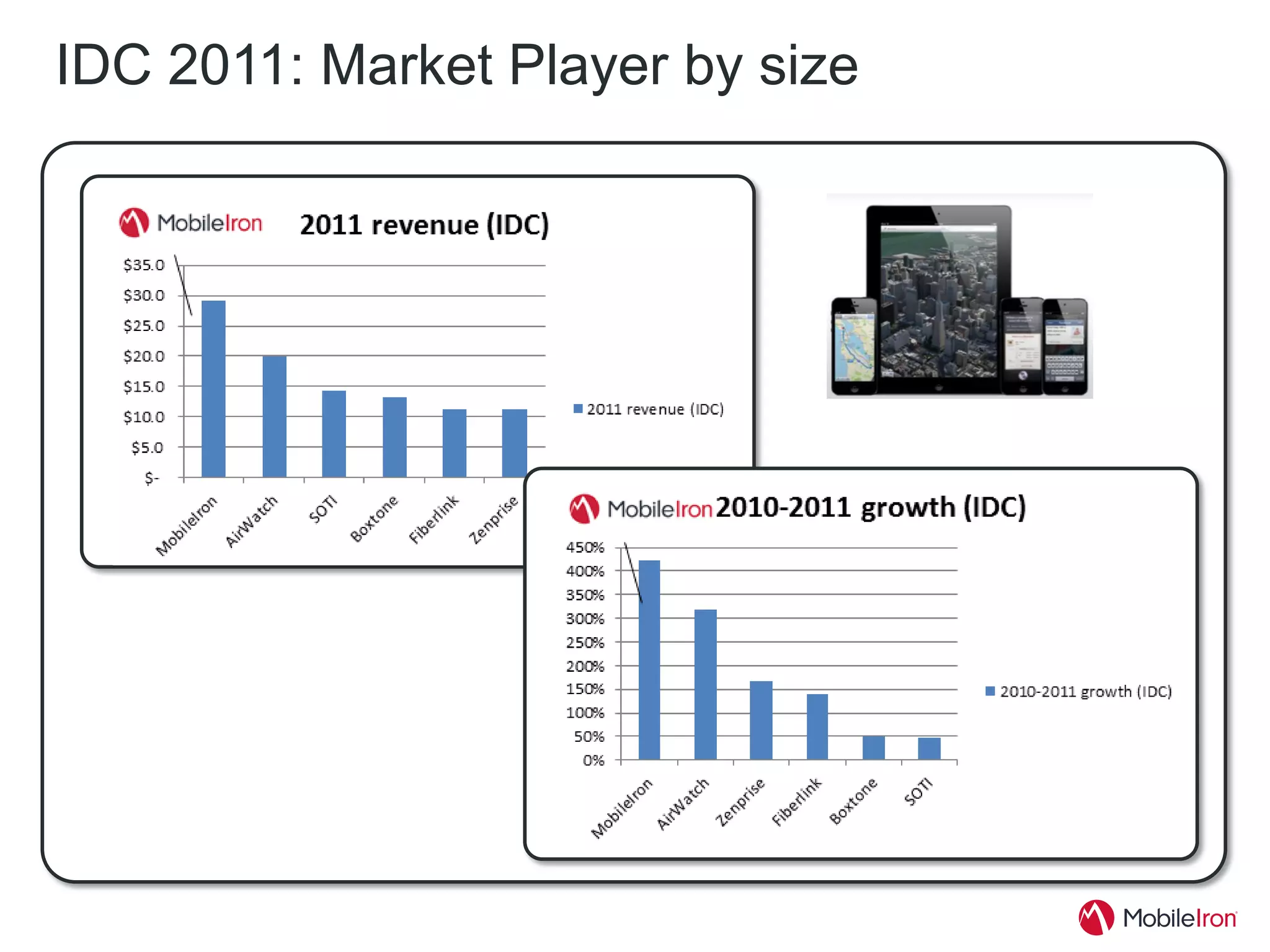 IDC 2011: Market Player by size
 
