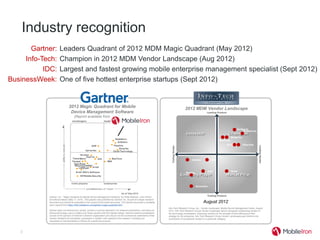 DSS_Enterprise MDM MAM Mobile Security MobileIron Overview_2013 PPT