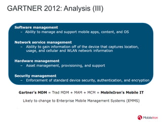 GARTNER 2012: Analysis (III)
 