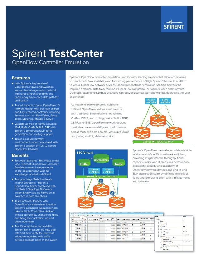 Spirent TestCenter OpenFlow Controller Emulation