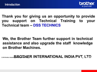 Brother latest model KE430H Training given to a company explaining it's ...