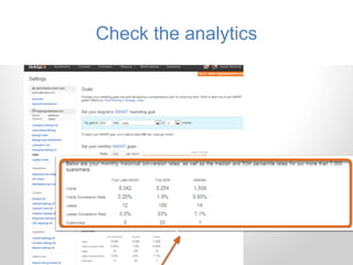 Check the analytics
 