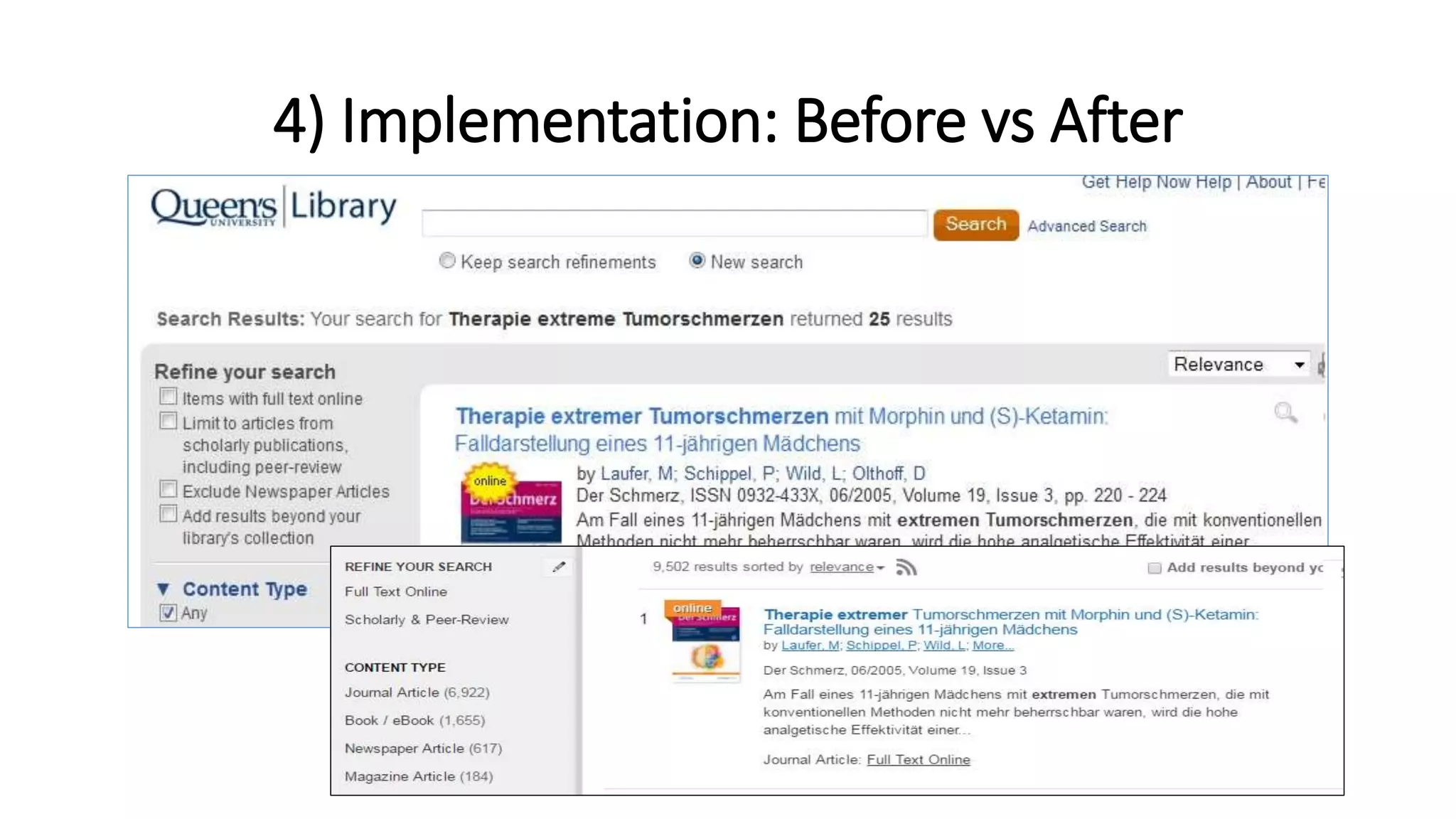 4) Implementation: Before vs After
 