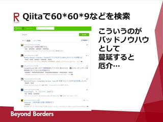 Qiitaで60*60*9などを検索
こういうのが
バッドノウハウ
として
蔓延すると
厄介…
 