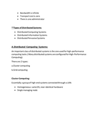 Distributed system Tanenbaum chapter 1,2,3,4 notes | PDF
