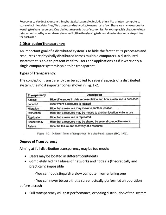 Distributed system Tanenbaum chapter 1,2,3,4 notes