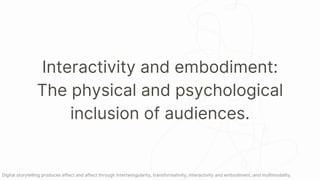 A New Framework for Digital Storytelling | PDF
