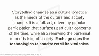 A New Framework for Digital Storytelling | PDF