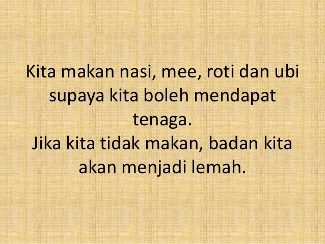 DST Tahun 2 Jenis-jenis Makanan dan Fungsinya