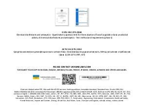 DSTU EN 1275:2004
Chemical disinfectants and antiseptics - Quantitative suspension test for the evaluation of basic fungicidal or basic yeasticidal
activity of chemical disinfectants and antiseptics - Test method and requirements (phase 1)
ДСТУ EN 1275:2004
Средства химические дезинфекционные и антисептики. Основная фунгицидная активность. Метод испытания и требования
(фаза 1) (EN 1275:1997, IDT)
PLEASE CONTACT UKRAINELAWS.COM
TO REQUEST YOUR COPY IN RUSSIAN, ENGLISH, GERMAN, ITALIAN, FRENCH, SPANISH, CHINESE, JAPANESE AND OTHER LANGUAGES.
Electronic Adobe Acrobat PDF, Microsoft Word DOCX versions. Hardcopy editions. Immediate download. Download here. On sale. ISBN, SKU.
WWW.UKRAINELAWS.COM | Immediate PDF Download. UKRAINE regulations (DBN, DSTU, DNAOP, NPAOP, GOST, SNiP) norms (PB, NPB, RD, SN, SP, OST, STO)
and laws in English. | UKRAINELAWS.COM; Codes , Letters , NP , POT , RTM , TOI, DBN , MDK , OND , PPB , SanPiN , TR TS, Decisions , MDS , ONTP , PR , SN , TSN,
Decrees , MGSN , Orders , PUE , SNiP , TU, DSTU , MI , OST , R , SNiP RK , VNTP, GN , MR , Other norms , RD , SO , VPPB, GOST , MU , PB , RDS , SP , VRD,
Instructions , ND , PNAE , Resolutions , STO , VSN, Laws , NPB , PND , RMU , TI , Construction , Engineering , Environment , Government, Health and Safety ,
Human Resources , Imports and Customs , Mining, Oil and Gas , Real Estate , Taxes , Transport and Logistics, railroad, railway, nuclear, atomic.
 