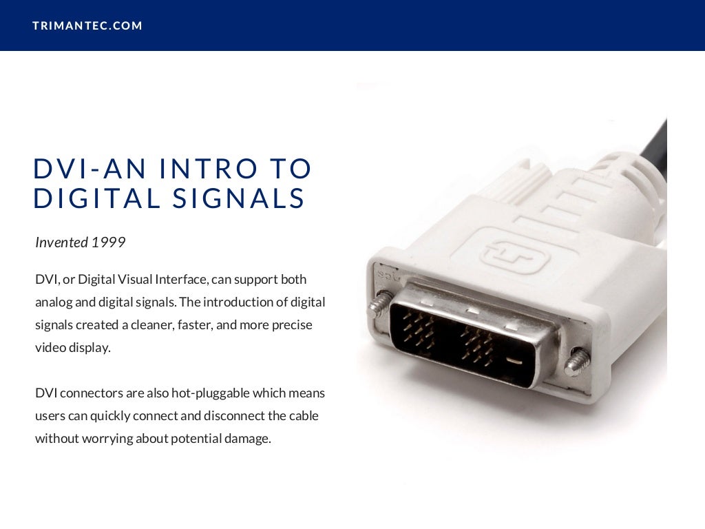 DSub, VGA, DVI, DisplayPort, HDMI What�s the difference?