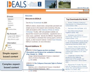 Simple aspect-
based content

Complex aspect-
 based content
 