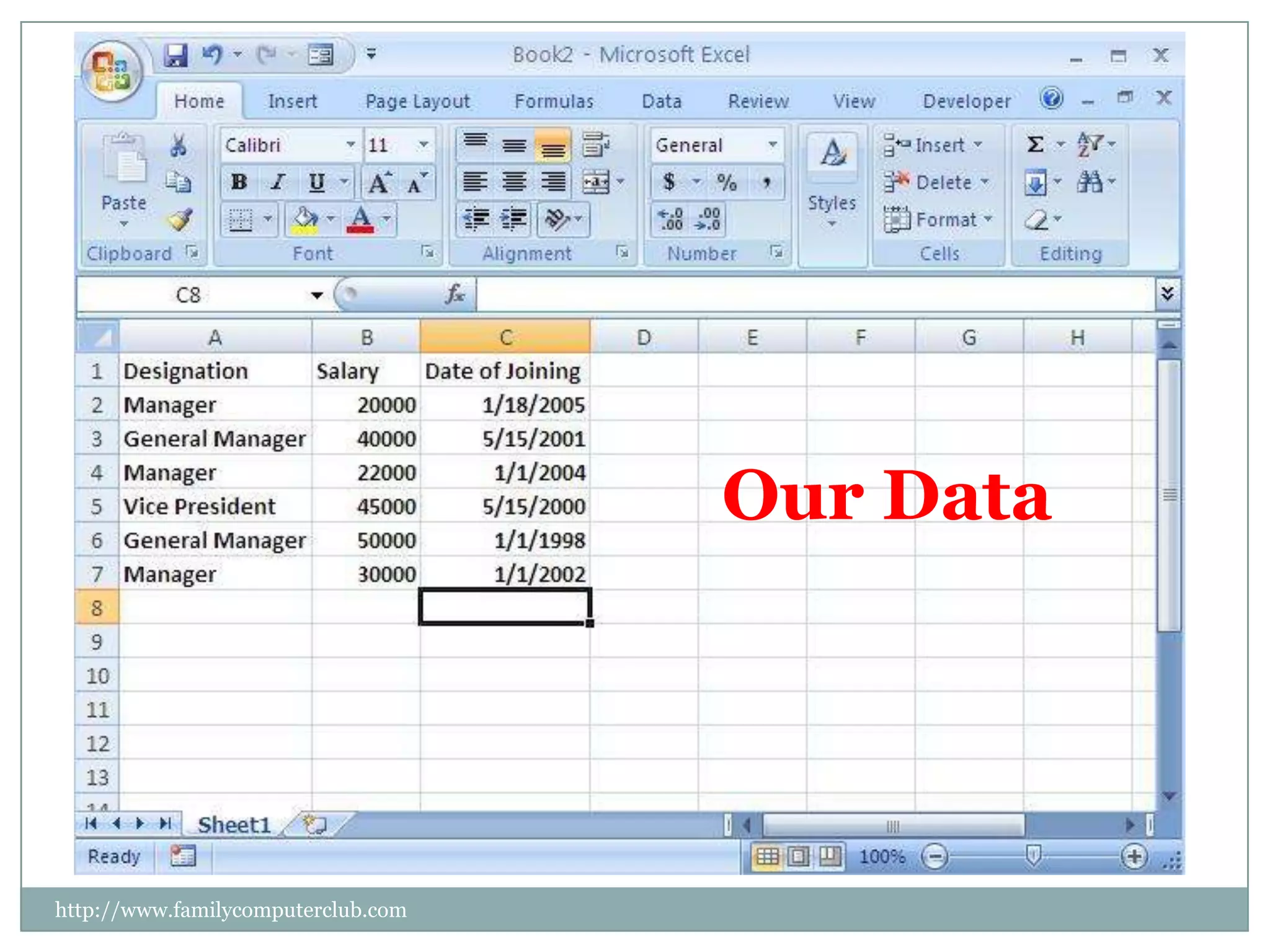 Our Datahttp://www.familycomputerclub.com